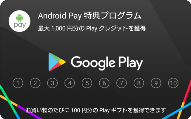 Android Pay 特典プログラム