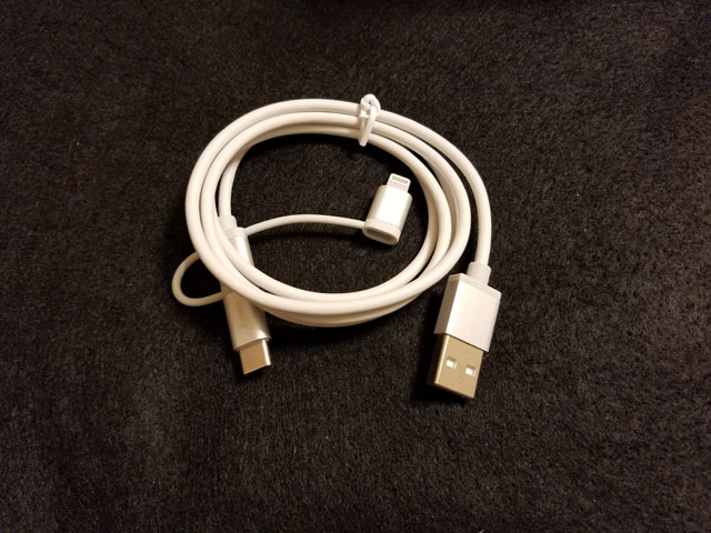 GREEN 3 in 1 Type C ケーブル ライトニング ケーブル USB C 変換 Micro USB