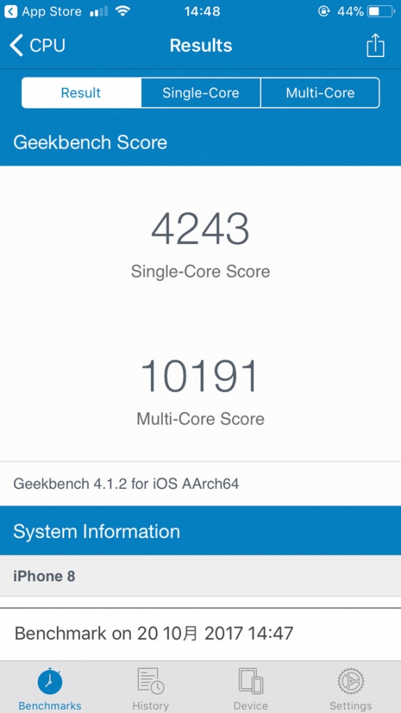 iPhone 8 ベンチマーク