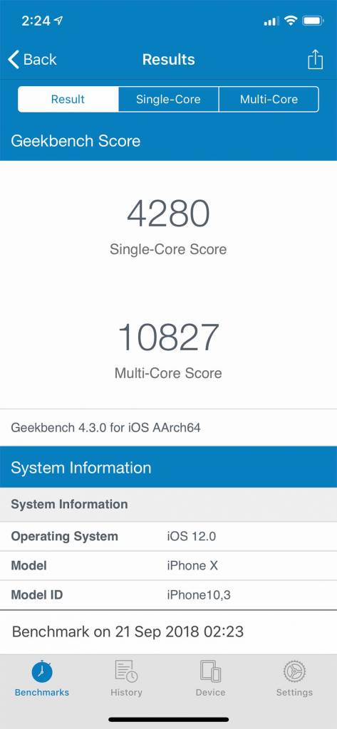 iPhone X ベンチマーク
