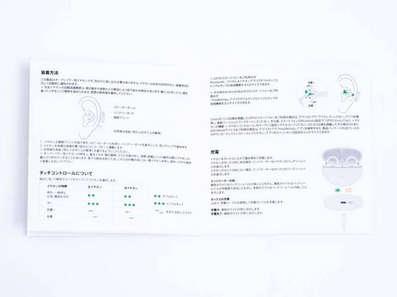OPPO Enco Clip2 Open Earbuds 説明書